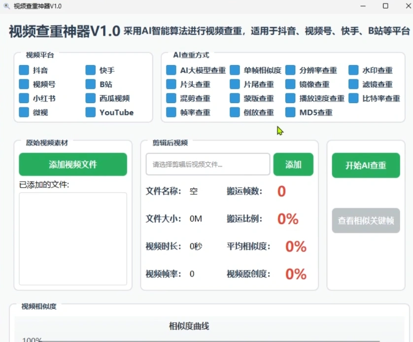 视频内容相似度曲线分析 
