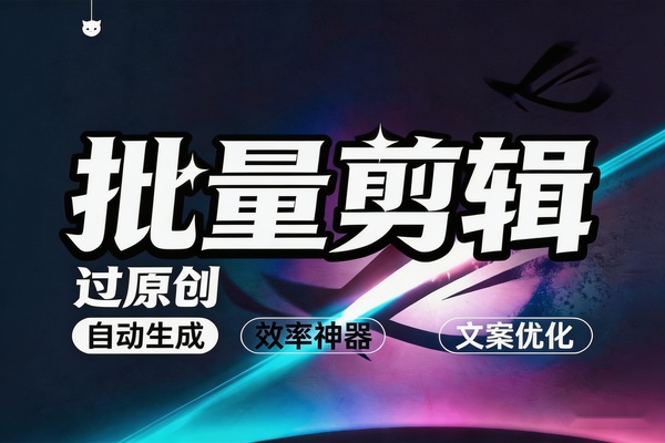 自动剪辑软件：批量生成原创视频，工作室效率神器